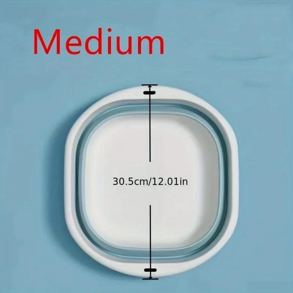 JOYBLISS 3 Pack Collapsible Tub Wash Basin Laundry Baskets Space Saving Storage Container for Dishing Fruit Camping Laundry Hiking Home