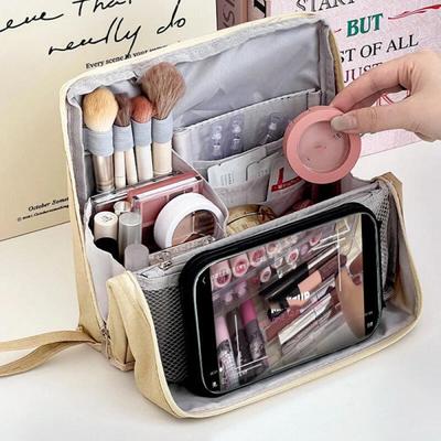 Donovi Vertical Stand-up Makeup Cosmetic Bag