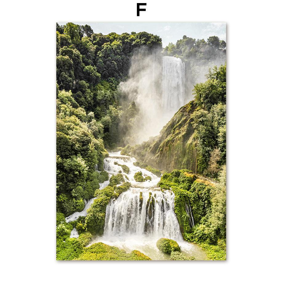 Mountain Ocean Waterfall Girl Daisy Quote Wall Art Canvas Painting Nordic Posters And Prints Wall Pictures For Living Room Decor