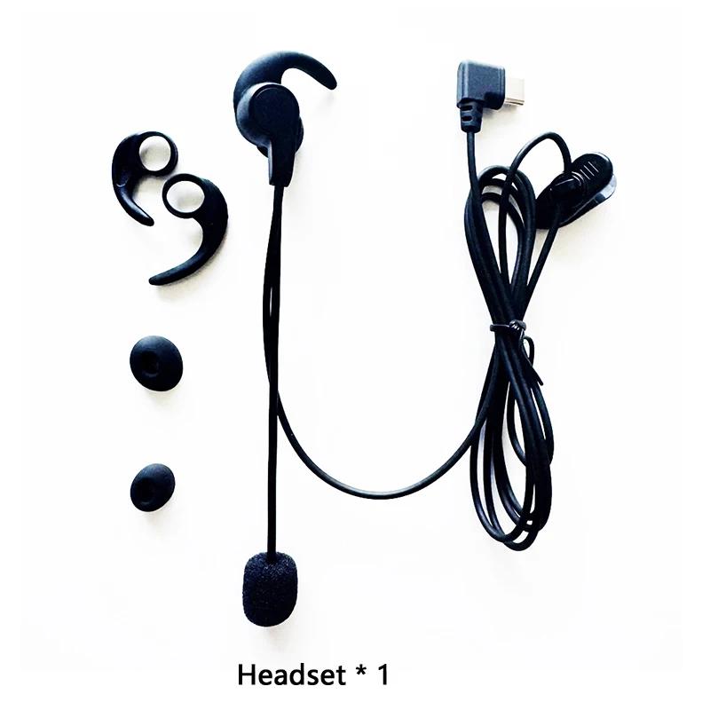 GoRef Soccer In-ear Referees Headphone Type-C for EJEAS V4 Plus V6 PRO+ Motorcycle Helmet Bluetooth Intercom Headset 1pc