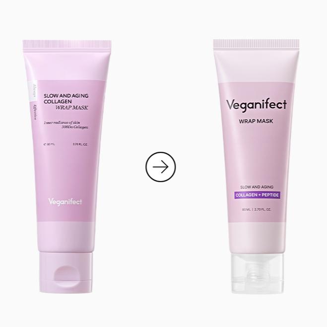 Veganifect Mascarilla envolvente de colágeno antienvejecimiento de 80 ml