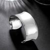 925 Silver Charm Smooth Wide Big Bangle Bracelets for Women Luxury Fashion Party Wedding Cuff Jewelry Christmas Gift