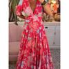 JPNTKY Mode Zomer Lente Korte Mouw V-Hals Casual Jurken