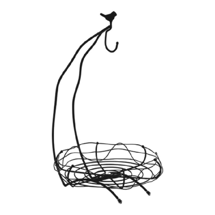 

Nordic Charm Iron Fruit Basket Functional Iron Fruit Basket for Contemporary Kitchen and Dining Room Decors чорний