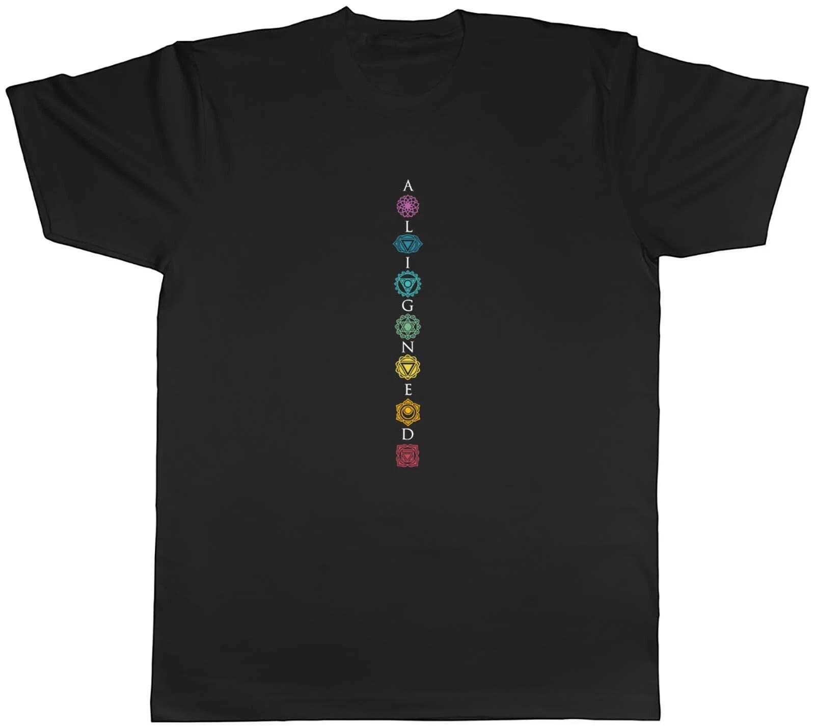 Aligned Chakra Symbol Yoga Meditation Mens Unisex T-Shirt Tee Gift S