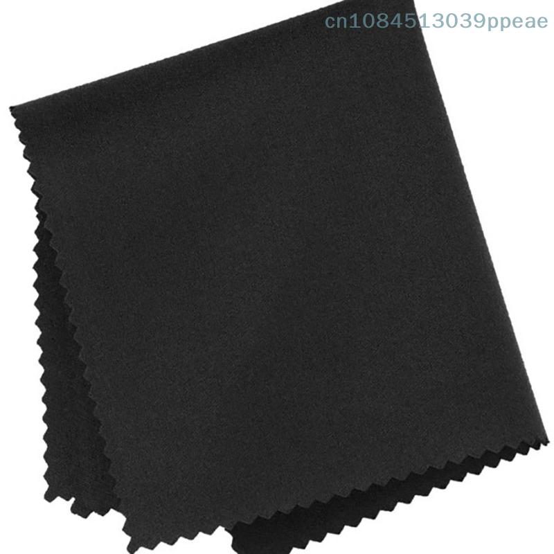 Premium Microfiber Eyeglasses/Sunglasses Cleaning Cloths In Black, Set of 10 - Eyewear Accessories