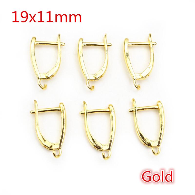 10pcs 2-Styles French Earring Hooks Lever Back Open Loop Setting for DIY Earring Clips Clasp Jewelry Making Accessories Findings
