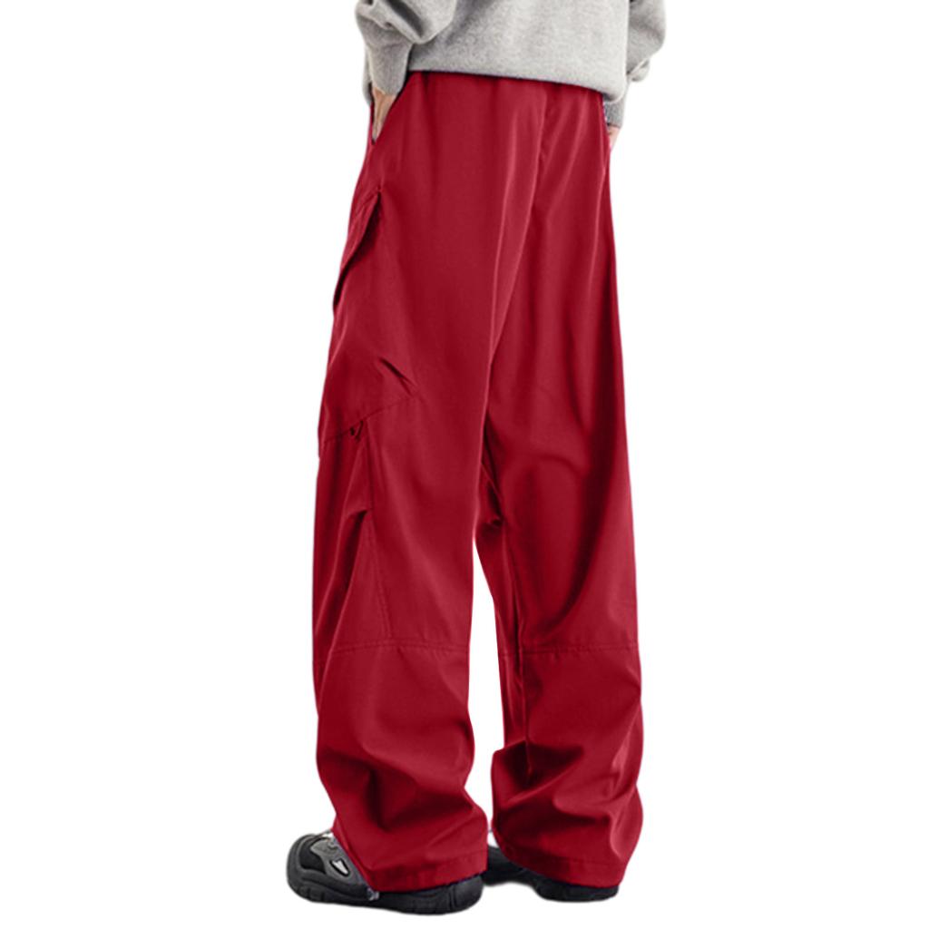 Men's Outdoor Loose Leisure Windbreaker Pants Multiple Pockets Workwear Mountain Climbing Pants