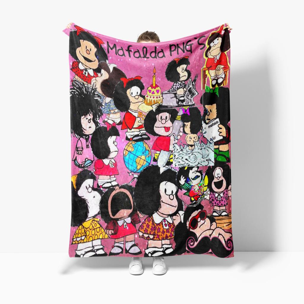 Cartoon M-Mafalda Anime Blanket Soft for Travel Sofa Office Air Conditioning Soft Leisure couple Gift