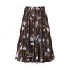 2026 Spring Retro High-Waisted Pleated A-Line Long Skirt Drape Flare Skirt