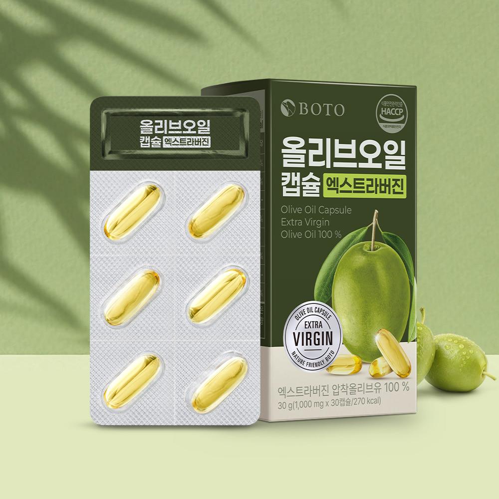 BOTO Extra Virgin Olive Oil Capsules 1,000mg 30 Capsules 6 Boxes