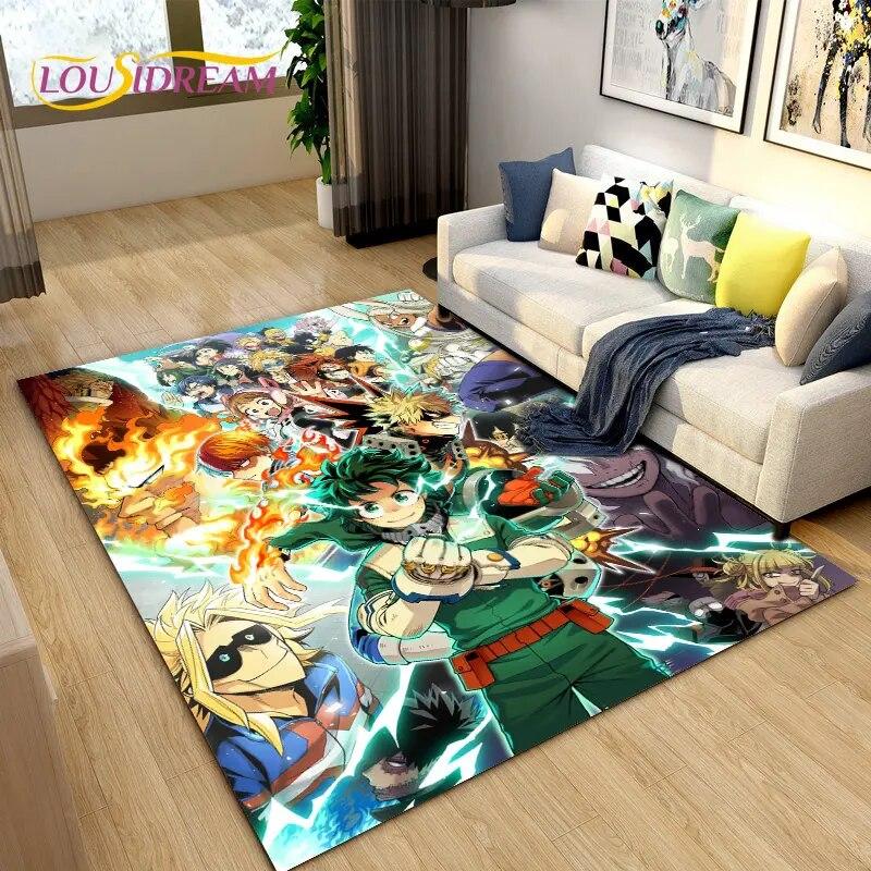 My Hero Academia, Japan Anime Area Rug,Carpets Rug for Living Room Bedroom Sofa Doormat Decoration,Kids Play Non-slip Floor Mat