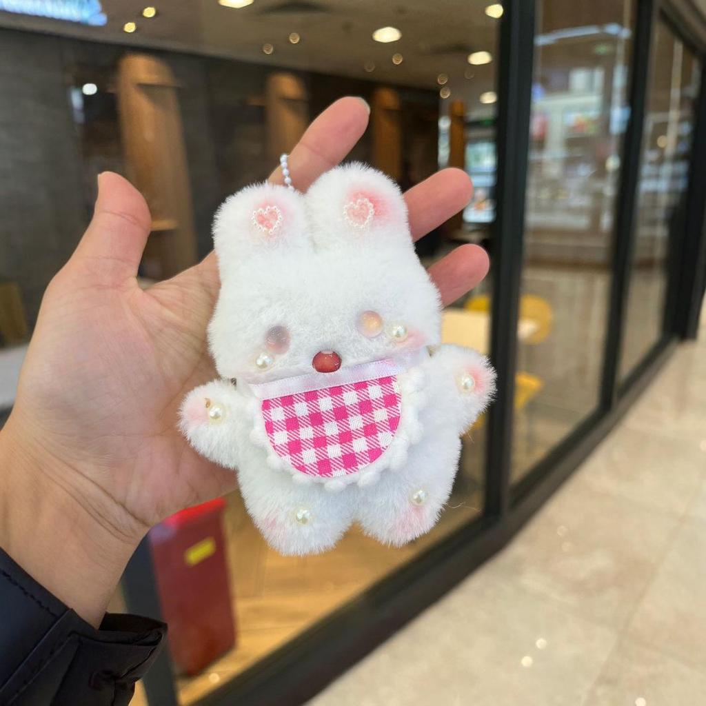 Pochacco Blush Plush Keychain: Cute Puppy with Goggles Pendant