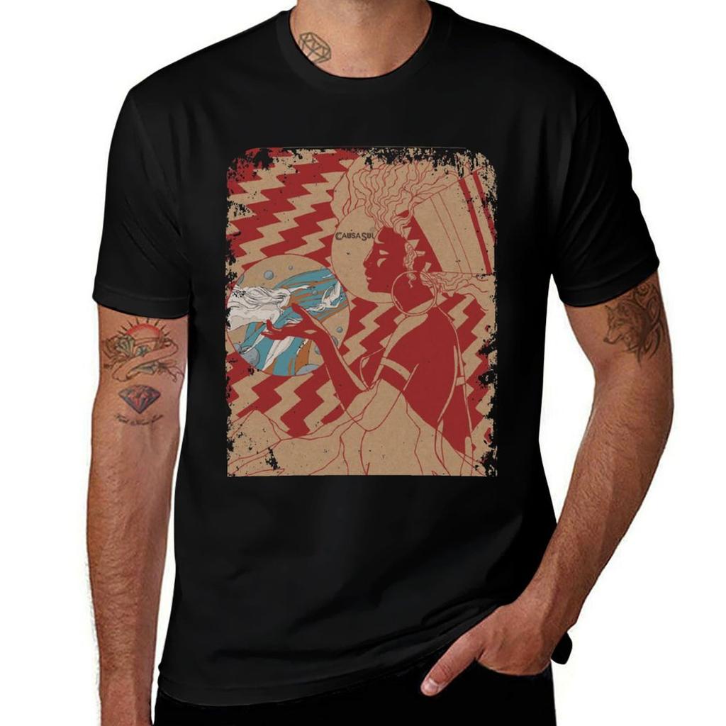 Causa Sui Stoner Rock Artwork Mash Up T-Shirt Schweißresistent Fitness-T-Shirt