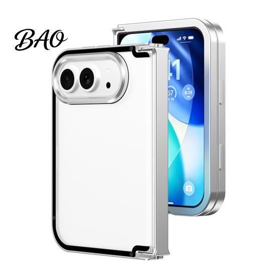 Minimalist Phone Accessory for 2026 Aluminum Frame Case IPhoneDuo 2026, Slim Metal Bumper Protective Cover with Precise Cutouts, Anti-Fingerprint