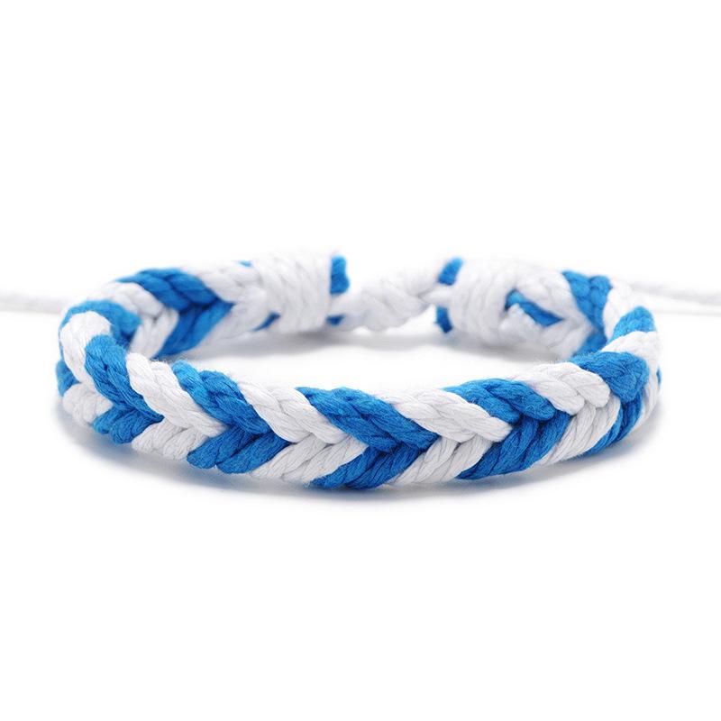 Boho Nepal Ethno Handgemachtes Armband Sommer Strand Zopfschnur Baumwollwickel Gewebtes Seil Freundschaftsarmbänder Für Frauen