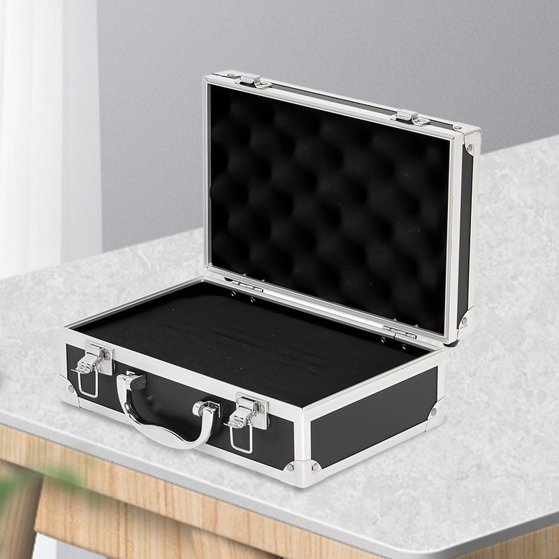 1pcToolbox Instrument Case Storage Box Suitcase Impact Resistant Case with Sponge ToolBox Portable Aluminum Safety Equipment