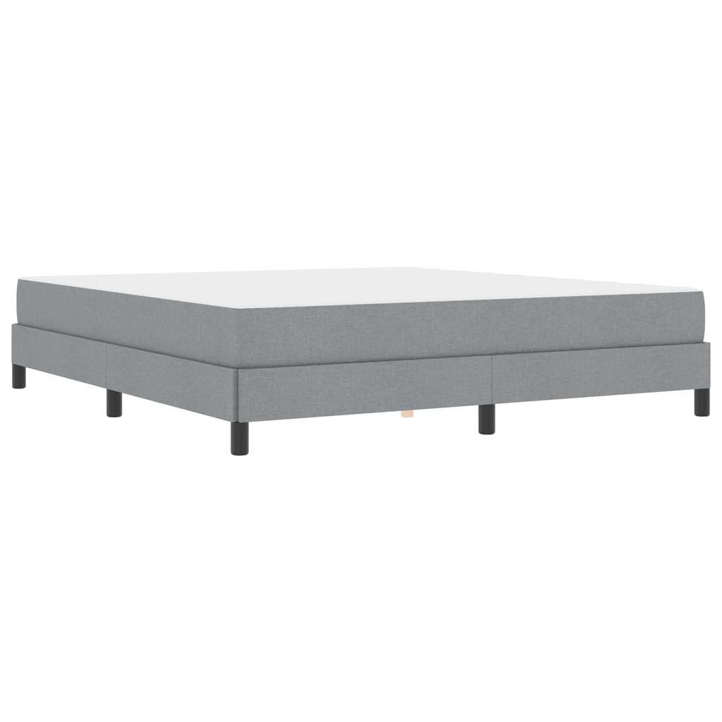 Box Spring Bed Light Grey 180 x 200 cm Fabric