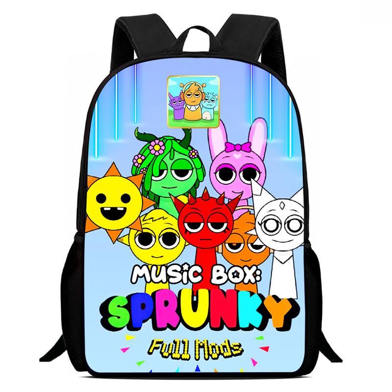 Rhythm Box Sprunki Spel Anime Rugzak Student Schooltas Computer Tas