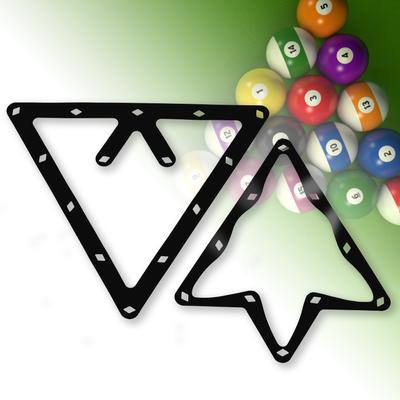 6 Stück Dreieck Sport für Magischen Billardtisch Dünn Wiederverwendbar Queue Zubehör Platzieren Billardständer Praktischer Ballhalter Positionierung