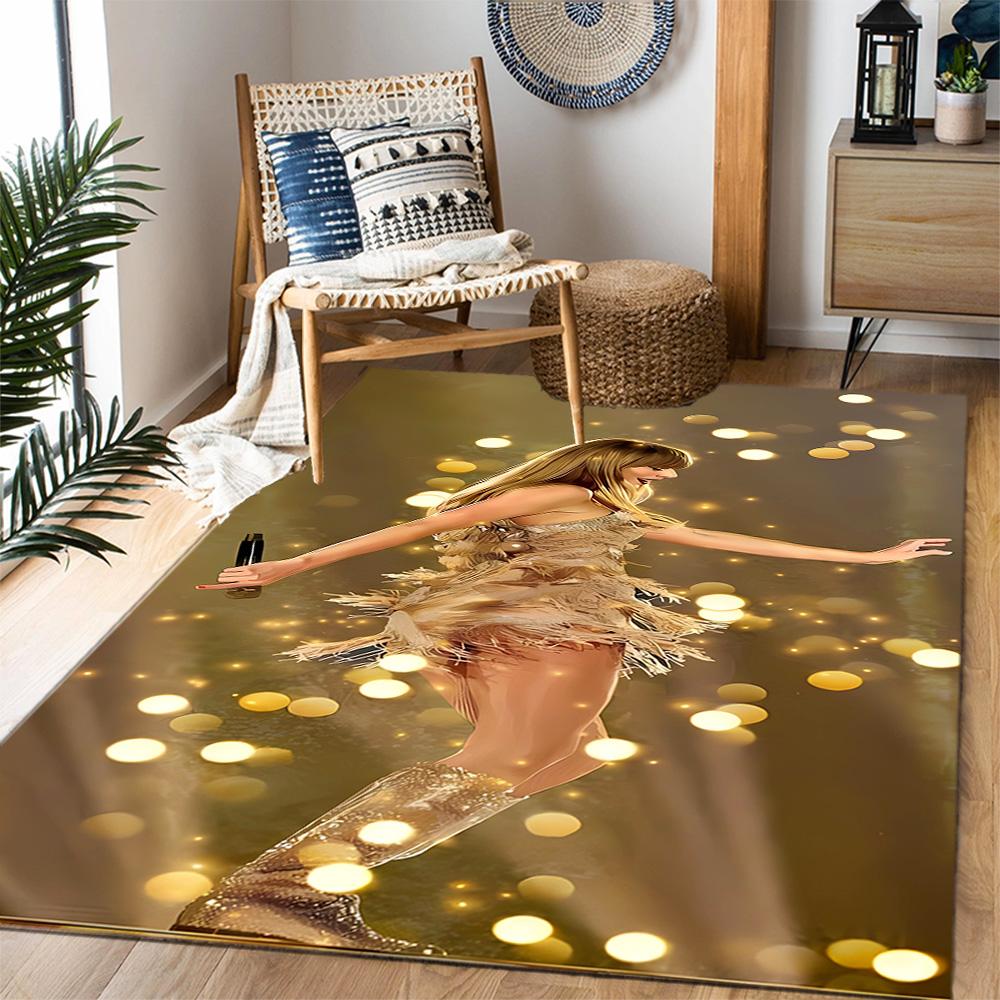 Taylor Swift's Glittery Performance Floor Mat Perfect for Decorate room Bedrooms Dining Room Playrooms Antislip Carpet Decorate Offices