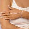 Fijn Liefde Hart Shinestone Vingerarmband voor Dames Meisjes Mode Kleurrijk Eenvoudig Zirkon Handketting Feest Sieraden Cadeaus