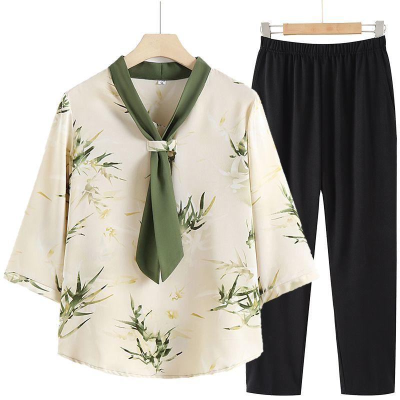 

Stylish Summer Shirt Two-Piece Set Short Sleeve Fashionable Clothes Polyester Fabric Pure Color Pocket Design Street Style M