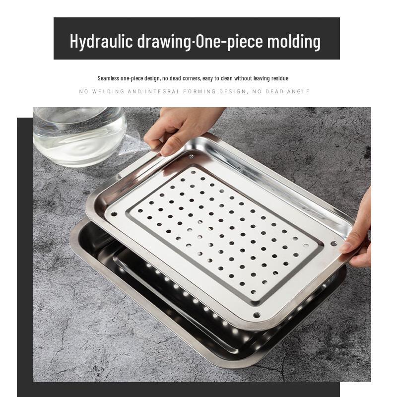 Langxi Stainless Steel Double-Layer Tea Tray