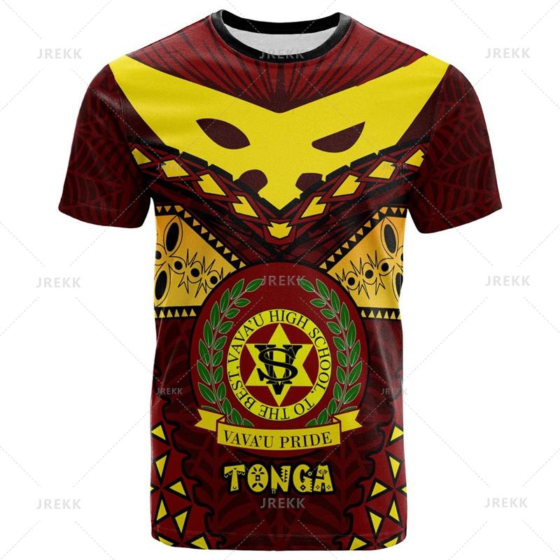 Harajuku Summer 3D The Kingdom Of Tonga Printing T Shirt Oceania Tonga National Day Graphic T-shirts Fashion Mens Clothing Tees