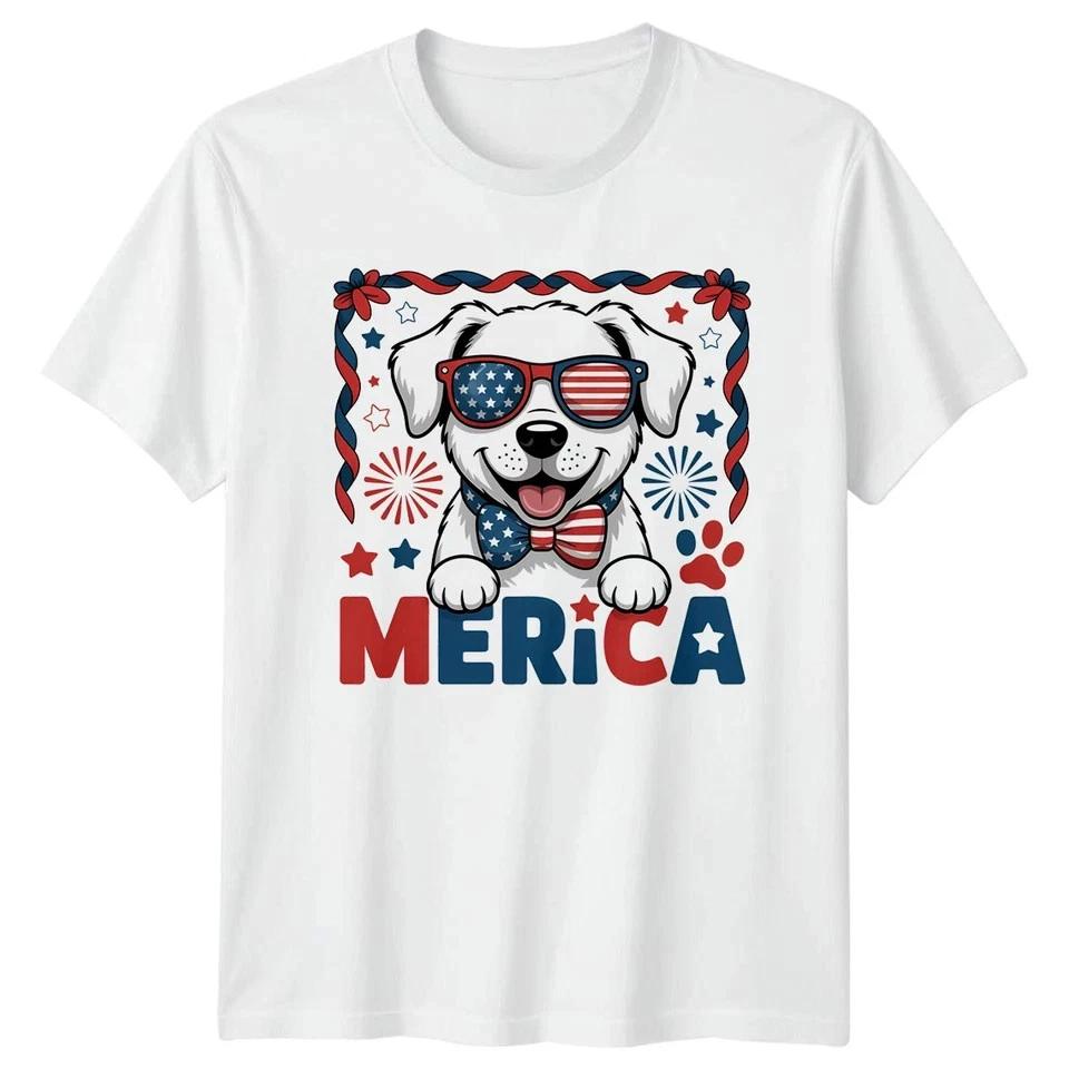 Golden Retriever Patriotic Dog Unisex T Shirt 4th Of July Gift S