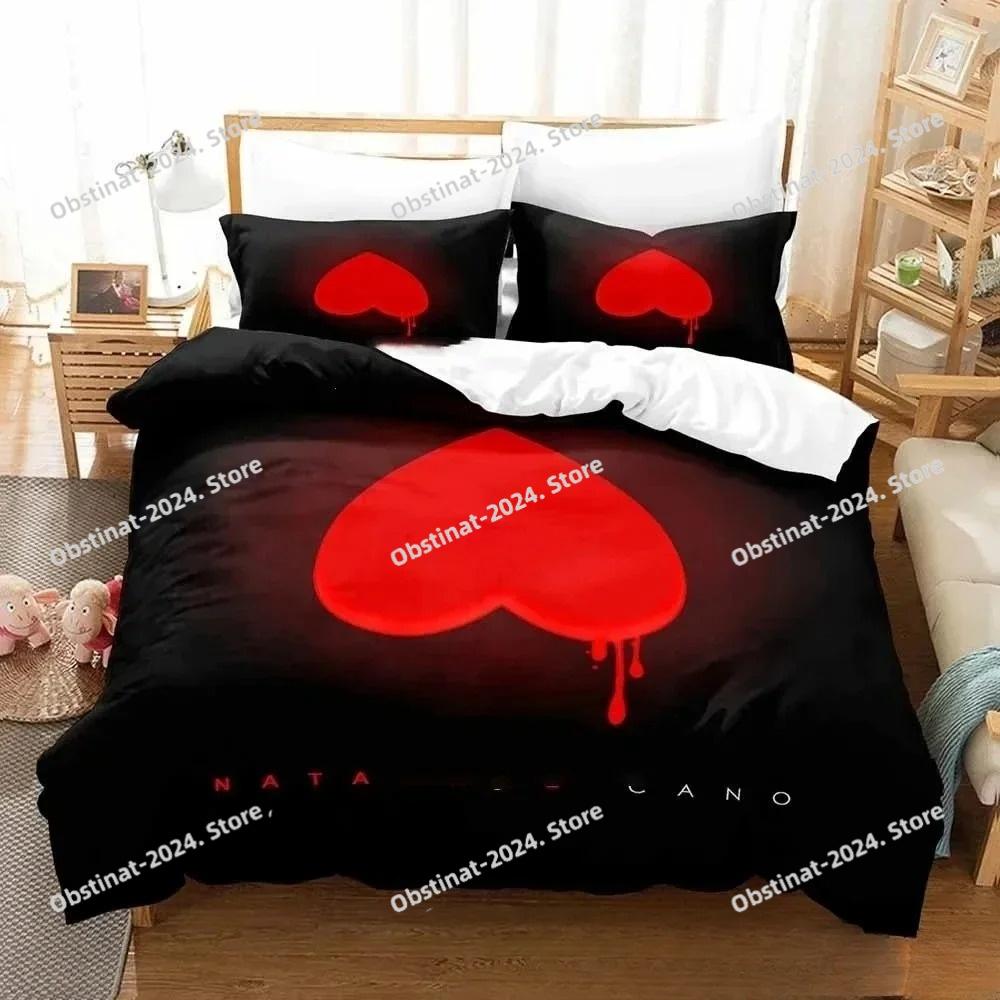 Neu 3D Druck Musik B-Band Natanael Cano Bettwäsche Set Doppel Twin King Bettbezug Tröster Kissenbezug Jungen Mädchen