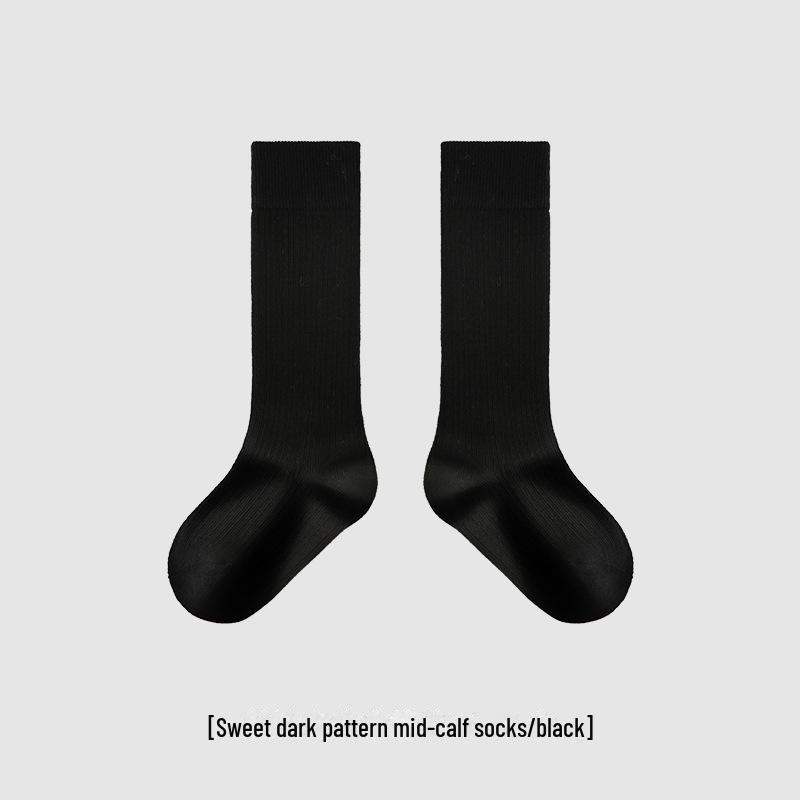 Children's Mid-Tube Cotton Socks Pack - 24 Pairs, Breathable, Solid Colors for Spring & Summer