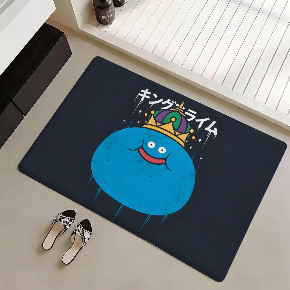 Slime Morimori Dragon Quest Floor Mat Eco Flannel Doormat Non-Slip Odorless Indoor Soft Short Plush Floor Rug