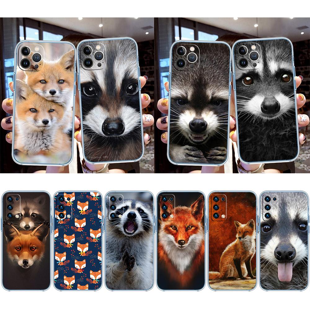 UP4 Animal Raccoon Fox Phone Case for LG K22 K30 K40 K40S K41 K42 K50 K50S K51 K51S K52 K61 K62 K71 K92 Q60 Q61 V40 V50 V60