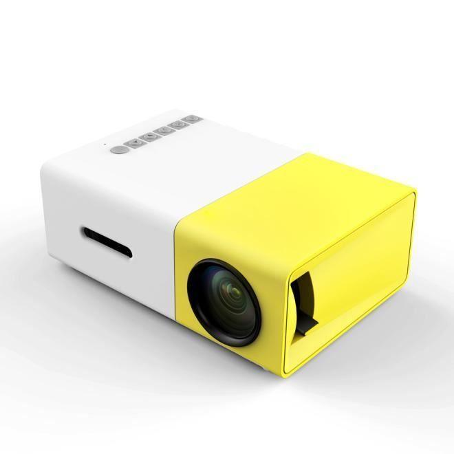 Projecteur Mini LED HD 1080P - Blanc - Résolution native 1920 x 1080 - USB, VGA, SD, HDMI