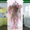 Artificial Rose Vine Wall Hanging Basket for Indoor Decoration