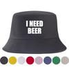 Ho Bisogno di Birra Cappello a Secchiello Stampato Divertente Unisex Donna Estate Reversibile Cotone Poliestere Cappello da Sole Harajuku Wear Fisher Cappello Unisex Bob Panama