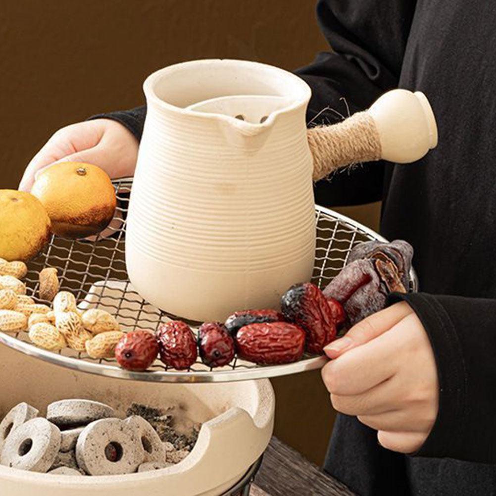 Compact Lightweight Clay Teapot for Daily Use Tea Serving Pot Decorative Retro Kitchen Teakettle Boiling Water Pot Household