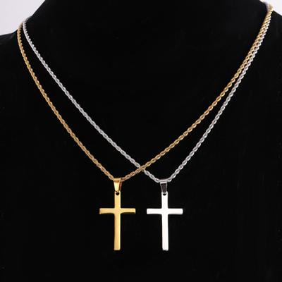 Halskette für Männer Frauen Titanstahl Kubanische Kette Halskette Zarte Glaubensanhänger Halskette Christlicher Religiöser Schmuck Geschenke für Mutter Ehefrau Sie