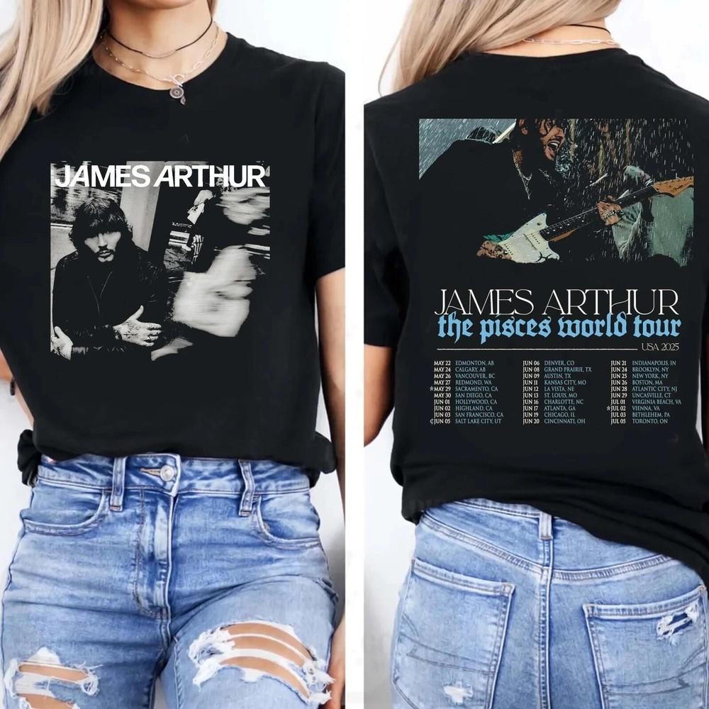 James Arthur Tour the Pieces World Tour James Arthur T-shirt James Arthur T-shirt Unisexe
