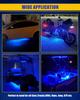 DUOFU365 LED Tape Car LED Tail Underfoot IP68 High Pack of Blue Light, Tape, Footlight, Interior, Boat, Motorcycle, Lamp, Lighting, 12V, Silicone,