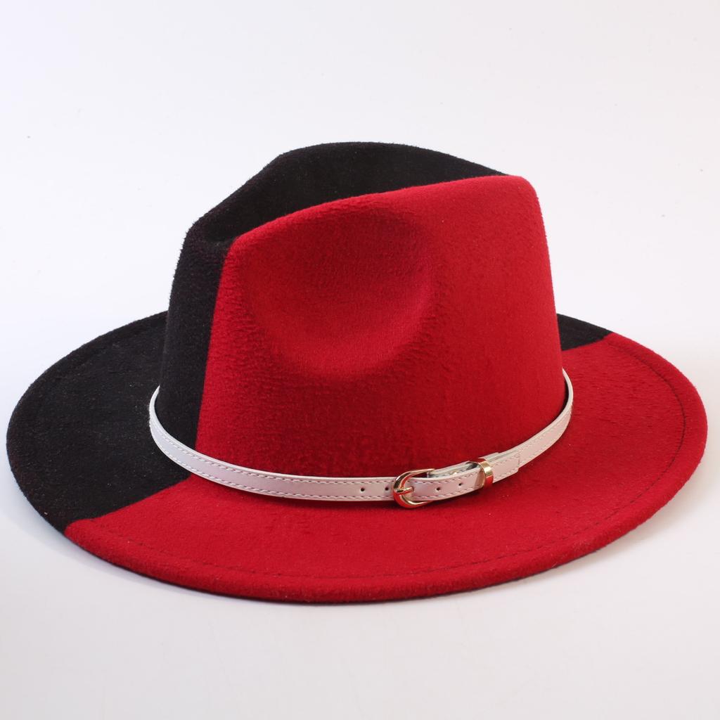 Popular European and American Classic Double-color Wide-brimmed Top Hat Men's and Women's Fashion OL Style Cowboy Hat Jazz Hat