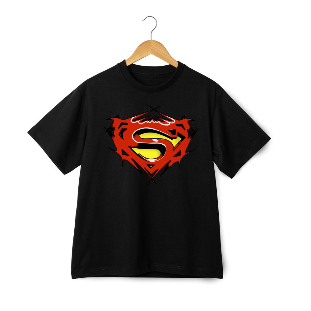 

DC Superman Custom Graphic T-Shirt – Unisex Tee Red Sketch Shield Logo S