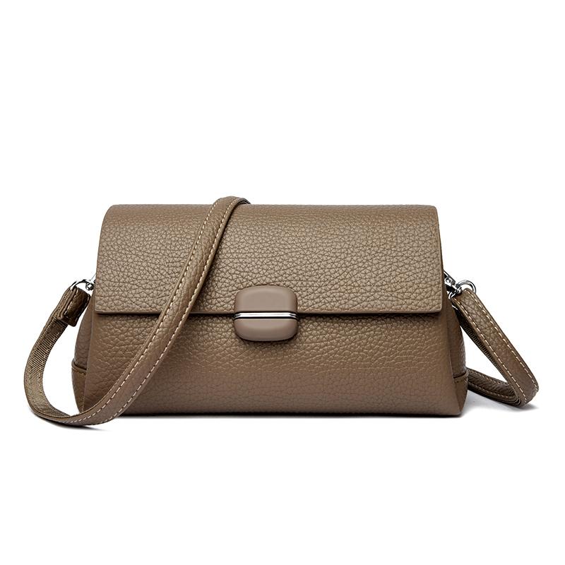Bolsa Mensageiro Simples Feminina, Bolsa Transversal Casual, Bolsa de Ombro da Moda, Bolsa de Mão em Couro PU Macio, Adequada para Uso Diário e Compras