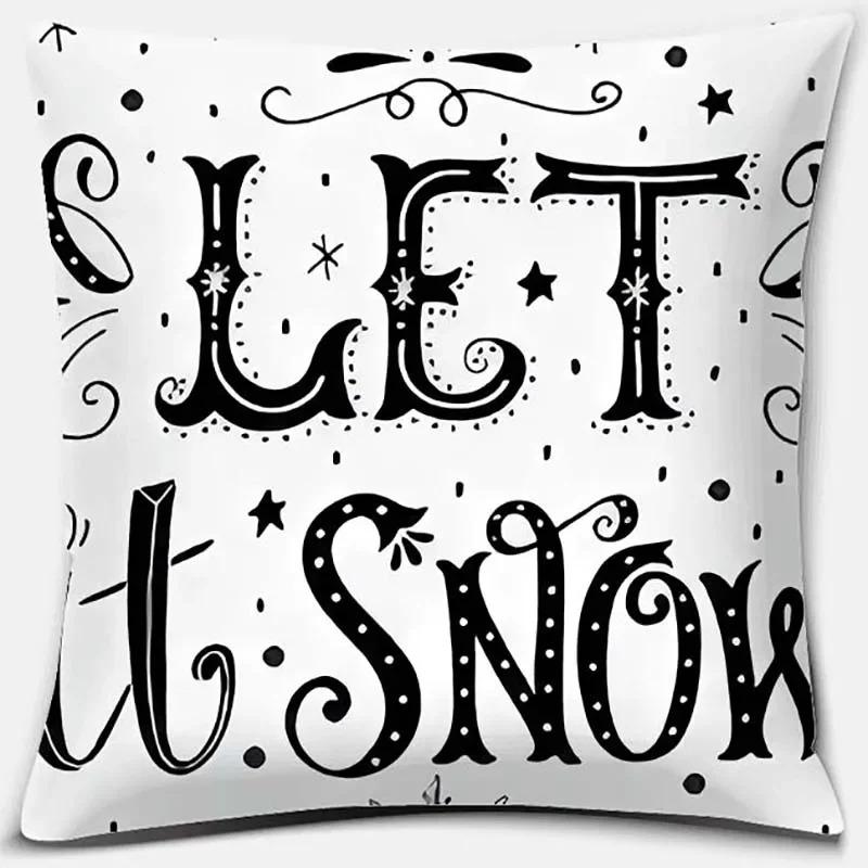 Christmas Themed Pillowcases Car Accessories Office Santa Claus Living Room Sofa Home Pillowcases
