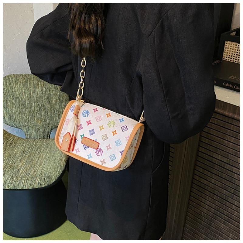 High-end Fashion Bag Women's New Commuter Printed Underarm Shoulder Bag Versatile Oblique Span Bag