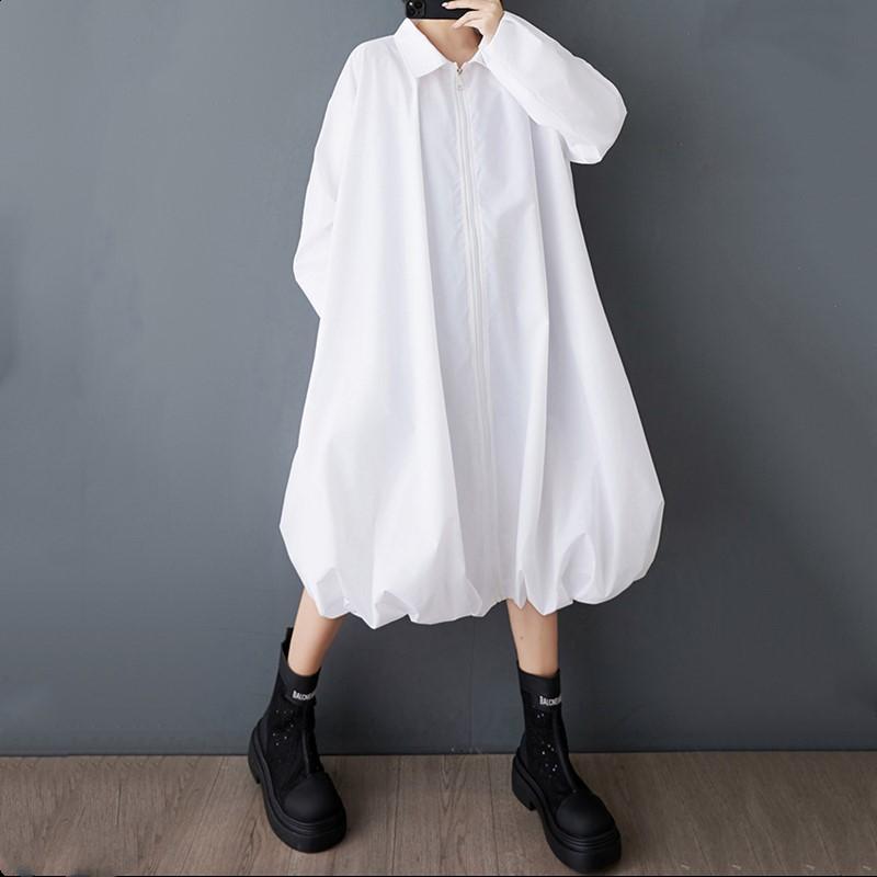 

Длинный рукав Большие размеры винтажные новые платья для женщин повседневное свободное весенне-летнее платье чёрный