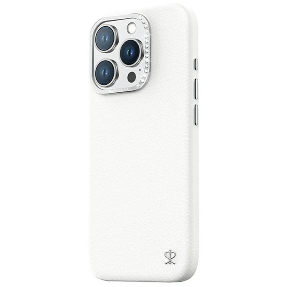 

PYNANA PN-16F2 For iPhone 16 Pro Max Case Compatible with MagSafe PC+PU Phone Cover White