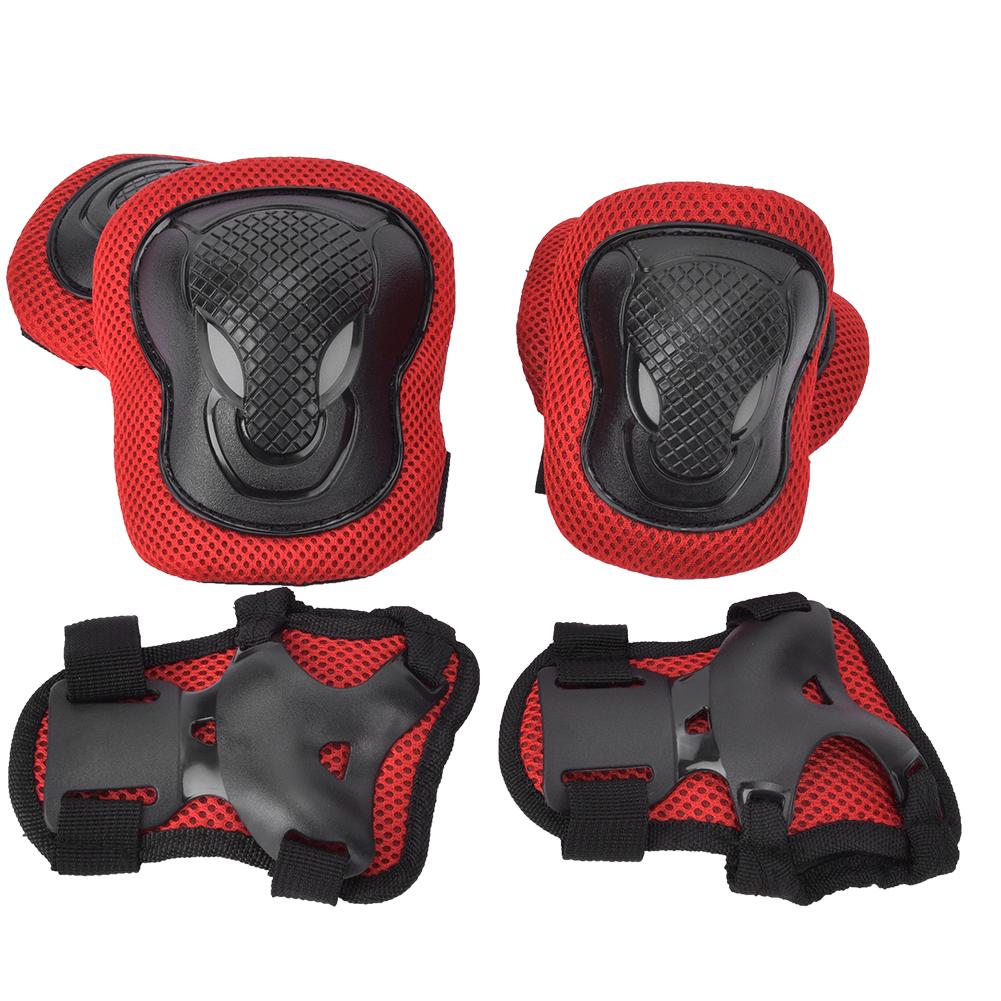 

Thickened Roller Skate Protection Gear Set Knee Pads Elbow Pads Gloves for Adult красный
