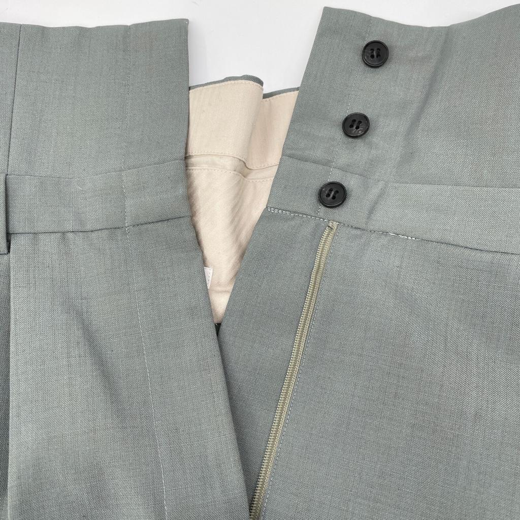 CLANE 15109-6162 23AW Mint 2WAY FOLD MARVELT SKIRT Long Skirt Skirt 1 khakiUsed